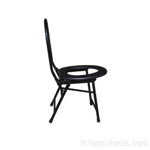 Chaise percée de toilette assistée pliable